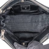 Prada Black Vitello Leather Top Handle Handbag