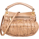 Miu Miu Matelassé Vitello Lux Leather City Coffer Handbag