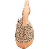 Coach Monogram Signature Pleated Hobo Shoulder Bag