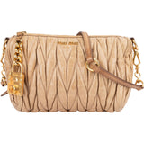 Miu Miu Matelassé Nappa Leather Shoulder Bag