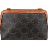 Celine Triomphe Monogram Canvas Chain Crossbody Bag