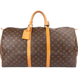 Louis Vuitton Monogram Canvas Keepall 55 Travel Bag