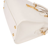 Saint Laurent White Leather Baby Sac Cabas Handbag