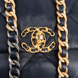 Chanel 19 Quilted Navy Lambskin Single Flap Crossbody Bag