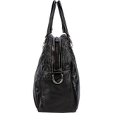 Gucci GG Black Quilted and Grained Patent Bowler Handbag