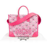 MCM Visetos Monogram Jacquard München Handbag