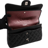 Chanel Quilted Lambskin Palladium Jumbo Double Flap Crossbody Bag
