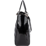 Christian Dior Quilted Patent Leather Lady Dior Handbag - vintageandkickz