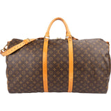 Louis Vuitton Monogram Canvas Keepall 60 Bandoulière Travel Bag