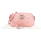 Gucci Monogram Matelassé Leather GG Marmont Camera Crossbody Bag