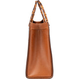 Gucci Grained Leather Bamboo Handbag