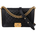 [🔄️B11 / F30] Chanel Quilted Lambskin Medium Boy Crossbody Bag - vintageandkickz