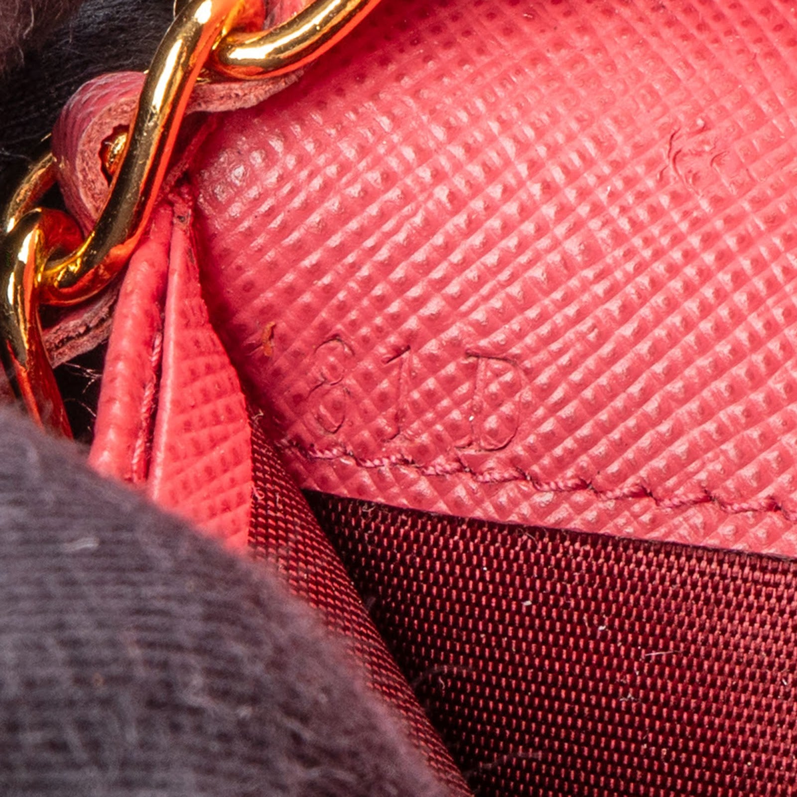 Prada Pink Saffiano Leather Wallet On Chain Crossbody Bag - vintageandkickz