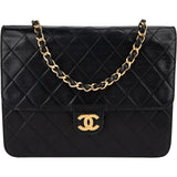 Chanel Quilted Lambskin CC Single Flap Shoulder Bag