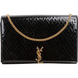 Yves Saint Laurent Python-Embossed Patent Leather Kate Wallet On Chain Crossbody Bag