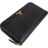 Prada Saffiano Leather Zip Around Wallet