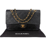 Chanel Quilted Lambskin 24K Gold Medium Double Flap Crossbody Bag