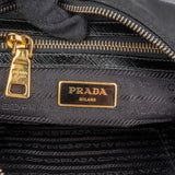 Prada Tessuto Saffiano Lux Leather Triangle Hobo Shoulder Bag