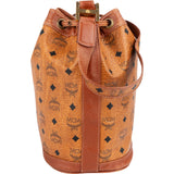 MCM Monogram Visetos Drawstring Bucket Crossbody Bag