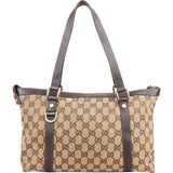 Gucci Monogram GG Canvas Abbey Tote Shoulder Bag