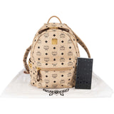 MCM Monogram Visetos Small Sie Studs Stark Backpack