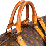 Louis Vuitton Monogram Canvas Keepall 55 Bandoulière Travel Bag