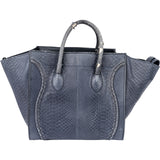 Celine Bleu Python Leather Phantom Handbag