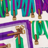 Hermès Les Sangles Silk Carre 90 Scarf Tuch
