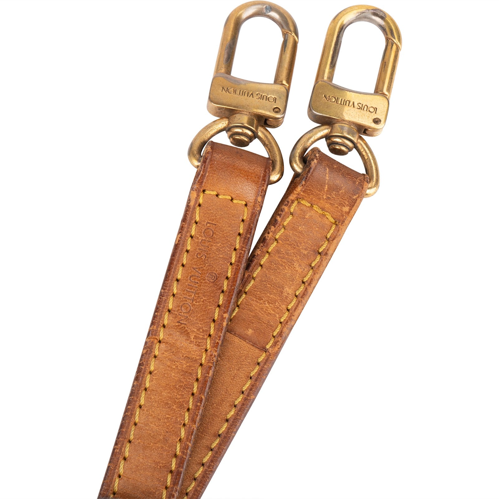 [🔄️B21 / F107] Louis Vuitton Canvas Monogram Vachetta Leather Strap Shoulder Bag - vintageandkickz