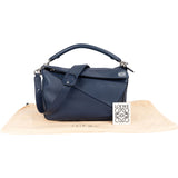 Loewe Blue Leather Puzzle Handbag