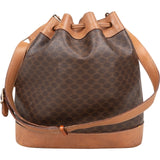 Celine Macadam Monogram Drawstring Bucket Shoulder Bag