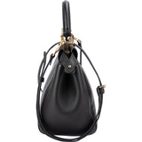 Fendi Black Leather Peekaboo Small Handbag