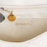 Chanel Quilted Lambskin 24K Gold Single Flap Diana Crossbody Bag