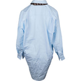 Louis Vuitton Monogram Tie Light Blue Longsleeve Blouse Shirt Baggy Dress (FR36)