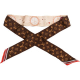 Louis Vuitton Silk Monogram LV Stories Bandeau Tuch Scarf