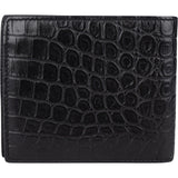 Saint Laurent Croc Embossed Leather Bifold Wallet