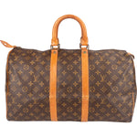Louis Vuitton Monogram Canvas Keepall 45 Travel Bag - vintageandkickz