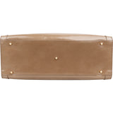 Gucci Smooth Leather Bamboo Tote Handbag