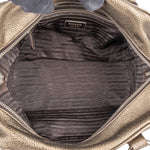 [🔄️B11 / F19] Prada Metallic Pebbled Leather Bauletto Bag Handbag - vintageandkickz