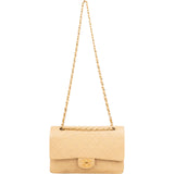 Chanel Quilted Lambskin 24K Gold Medium Double Flap Shoulder Bag