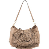 Valentino Garavani Leather Rose Large Tote Shoulder Bag