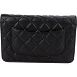 Chanel Quilted Caviar Leather Wallet on Chain Crossbody Bag