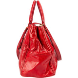 Miu Miu Red Leather Vitello Shine Tote Handbag