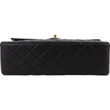 Chanel Quilted Lambskin 24K Gold Single Flap Shoulder Bag