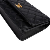 Chanel Quilted Lambskin Camellia Wallet On Chain Crossbody Bag