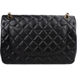 Chanel Caviar Leather Palladium Jumbo Double Flap Crossbody Bag