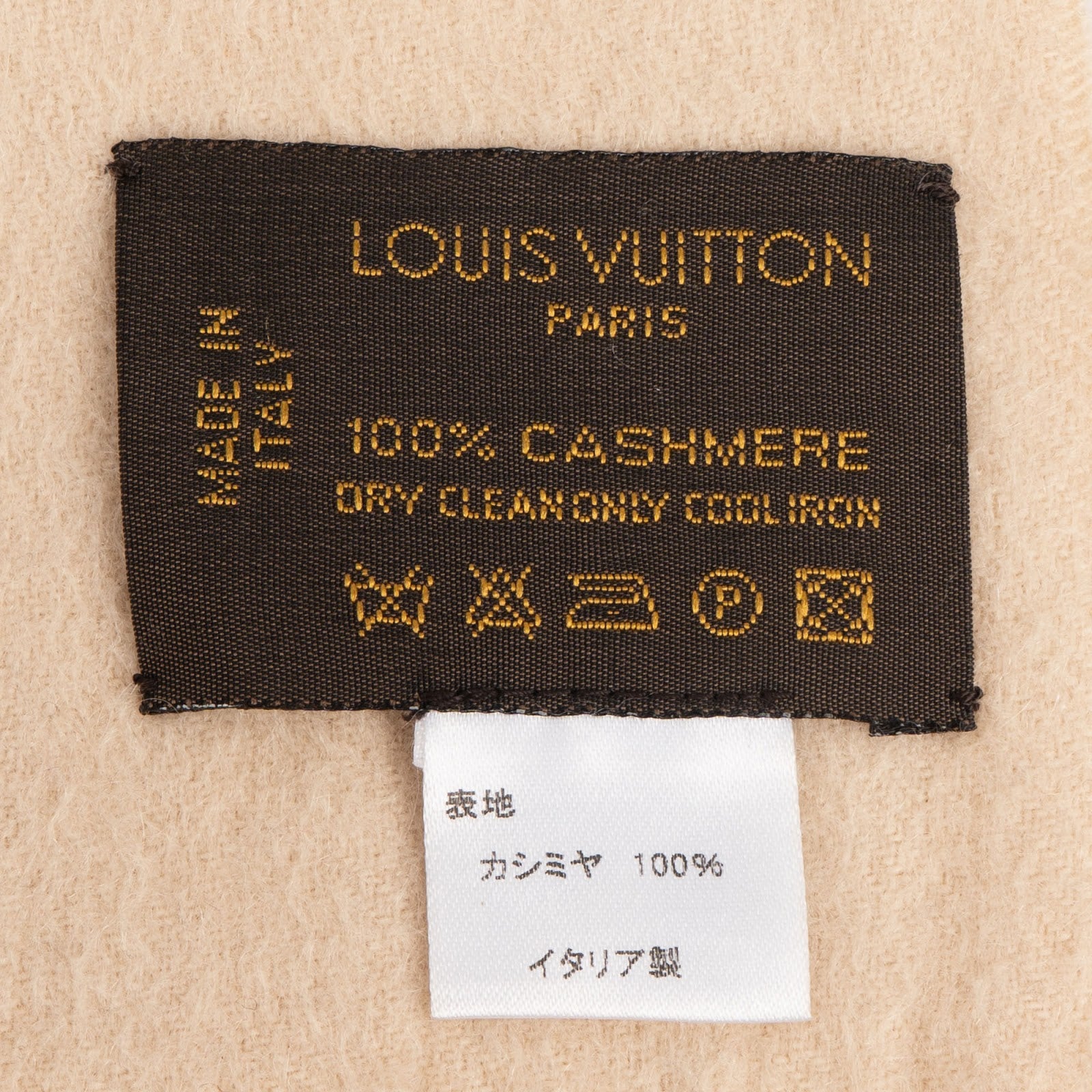 Louis Vuitton Cashmere Emblem Classic Schal Scarf - vintageandkickz