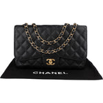 Chanel Quilted Caviar Leather Jumbo Single Flap Crossbody Bag - vintageandkickz