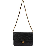 Chanel Quilted Lambskin 24K Gold Single Flap Shoulder Bag
