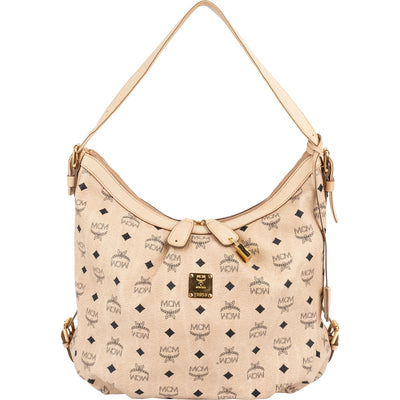 MCM Monogram Visetos Hobo Shoulder Bag